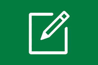 Document and pencil icon representing interpretation and documentation of data findings.