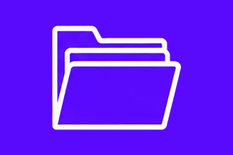 Folder icon representing organized storage and management of data for future use.